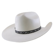 No. 1168 Canvas Cowboy Hat with Metal Feather Accent