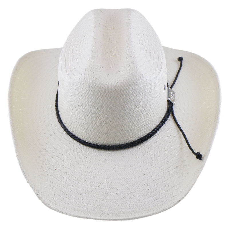 No. 1174 Paper Straw Cowboy Hat with Braided Cord Band