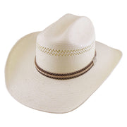 No. 1175 Paper Straw Cowboy Hat with Layered Stitched Band