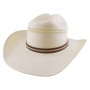No. 1175 Paper Straw Cowboy Hat with Layered Stitched Band