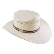 No. 1175 Paper Straw Cowboy Hat with Layered Stitched Band