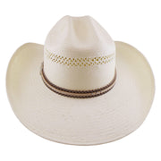 No. 1175 Paper Straw Cowboy Hat with Layered Stitched Band