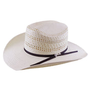 No. 1176 Paper Straw Western Hat with Ribbon Tie Accent