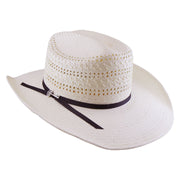 No. 1176 Paper Straw Western Hat with Ribbon Tie Accent