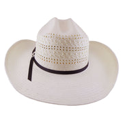 No. 1176 Paper Straw Western Hat with Ribbon Tie Accent
