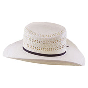 No. 1176 Paper Straw Western Hat with Ribbon Tie Accent
