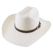 No. 1179 Paper Straw Cowboy Hat with Metal Buckle Band