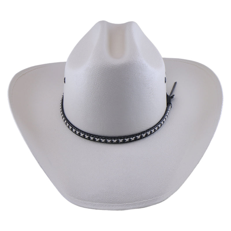 No. 1188 Canvas Cowboy Hat with Patterned Cord Band