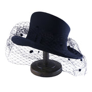 No. 1207 Polyester Felt Top Hat with Birdcage Veil