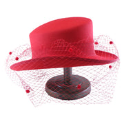 No. 1207 Polyester Felt Top Hat with Birdcage Veil