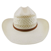 No. 1231 Paper Straw Cowboy Hat with Open-Weave Crown