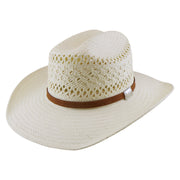 No. 1231 Paper Straw Cowboy Hat with Open-Weave Crown