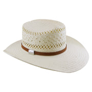 No. 1231 Paper Straw Cowboy Hat with Open-Weave Crown