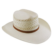 No. 1231 Paper Straw Cowboy Hat with Open-Weave Crown