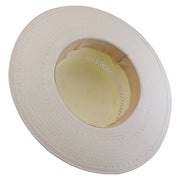 No. 1234 Paper Straw Boater Hat with Vented Crown and Key Accent