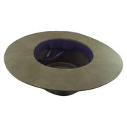 No. 1237 Woolen Felt Gambler Hat with Feather and Western Buckle Band