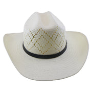No. 1240 Paper Straw Cowboy Hat with Diamond Vent Weave