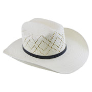 No. 1240 Paper Straw Cowboy Hat with Diamond Vent Weave