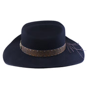 No. 1255 Black Woolen Felt Cowboy Hat with Belt