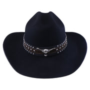 No. 1258 Black Woolen Felt Cowboy Hat with Belt