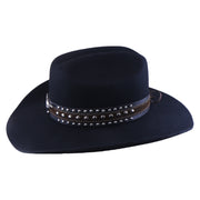 No. 1258 Black Woolen Felt Cowboy Hat with Belt
