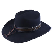 No. 1258 Black Woolen Felt Cowboy Hat with Belt