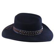 No. 1258 Black Woolen Felt Cowboy Hat with Belt