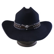 No. 1258 Black Woolen Felt Cowboy Hat with Belt