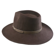 No. 1264 Woolen Felt Western Fedora Hat with Silver-Studded Leather Band