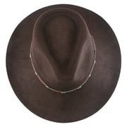No. 1264 Woolen Felt Western Fedora Hat with Silver-Studded Leather Band