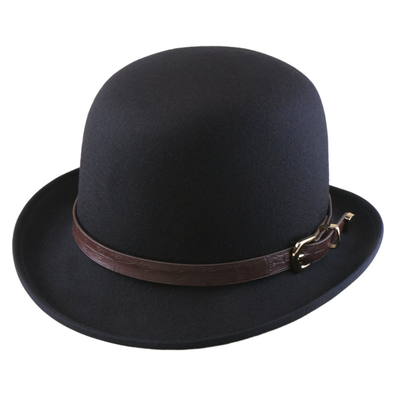No. 1269 Polyester Felt Bowler Hat with Buckle Band