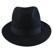 No. 1272 Woolen Felt Fedora Hat with Grosgrain Ribbon Band