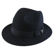 No. 1272 Woolen Felt Fedora Hat with Grosgrain Ribbon Band