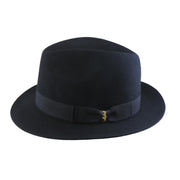 No. 1272 Woolen Felt Fedora Hat with Grosgrain Ribbon Band