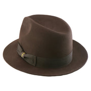 No. 1272 Woolen Felt Fedora Hat with Grosgrain Ribbon Band