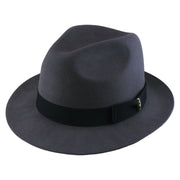 No. 1272 Woolen Felt Fedora Hat with Grosgrain Ribbon Band
