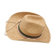 No. 142 Raffia Straw Cowboy Hat with Chin Cord