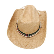 No. 142 Raffia Straw Cowboy Hat with Chin Cord