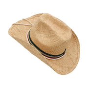No. 142 Raffia Straw Cowboy Hat with Chin Cord