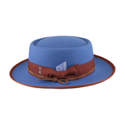 No. 936 Polyester Felt Gambler Hat with Layered Ribbon Band