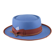 No. 936 Polyester Felt Gambler Hat with Layered Ribbon Band