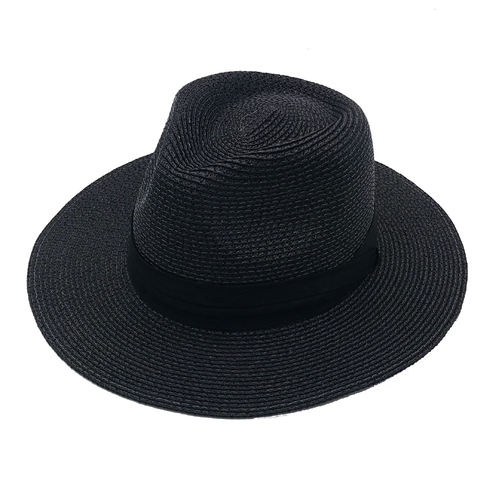 Women’s Paper Straw Panama Hat White Sun Hat Korean Style Wide Brim Summer Beach Hat UV Protection Factory Direct Supply