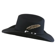 No. 1169 Woolen Felt Cowboy Hat with Metal Feather