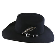 No. 1169 Woolen Felt Cowboy Hat with Metal Feather