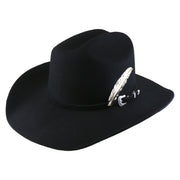 No. 1169 Woolen Felt Cowboy Hat with Metal Feather