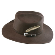 No. 1169 Woolen Felt Cowboy Hat with Metal Feather