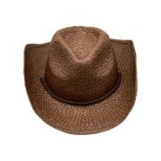 No. 206 Paper Straw Cowboy Hat with Braided Cord Band