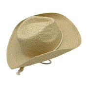 No. 206 Paper Straw Cowboy Hat with Braided Cord Band