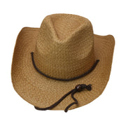 No. 206 Paper Straw Cowboy Hat with Braided Cord Band