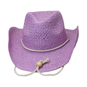No. 206 Paper Straw Cowboy Hat with Braided Cord Band